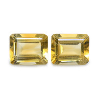 5.81 Ct.Tw. Emerald Cut Citrine Pair