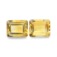 6.61 Ct.Tw. Emerald Cut Citrine Pair