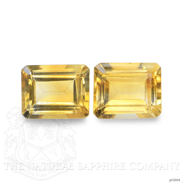6.61 Ct.Tw. Yellow Citrine Pair from Brazil
