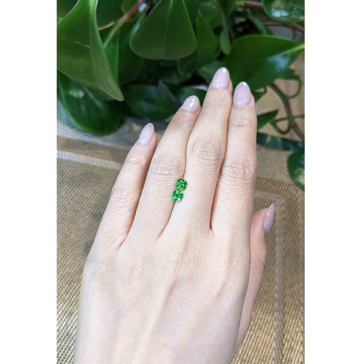 1.03 Ct.Tw. Tsavorite Garnet Pair from Tanzania