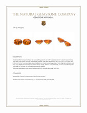 2.22 Ct.Tw.Total Carat Weight Spessartite Garnet Pair from Nigeria Appraisal