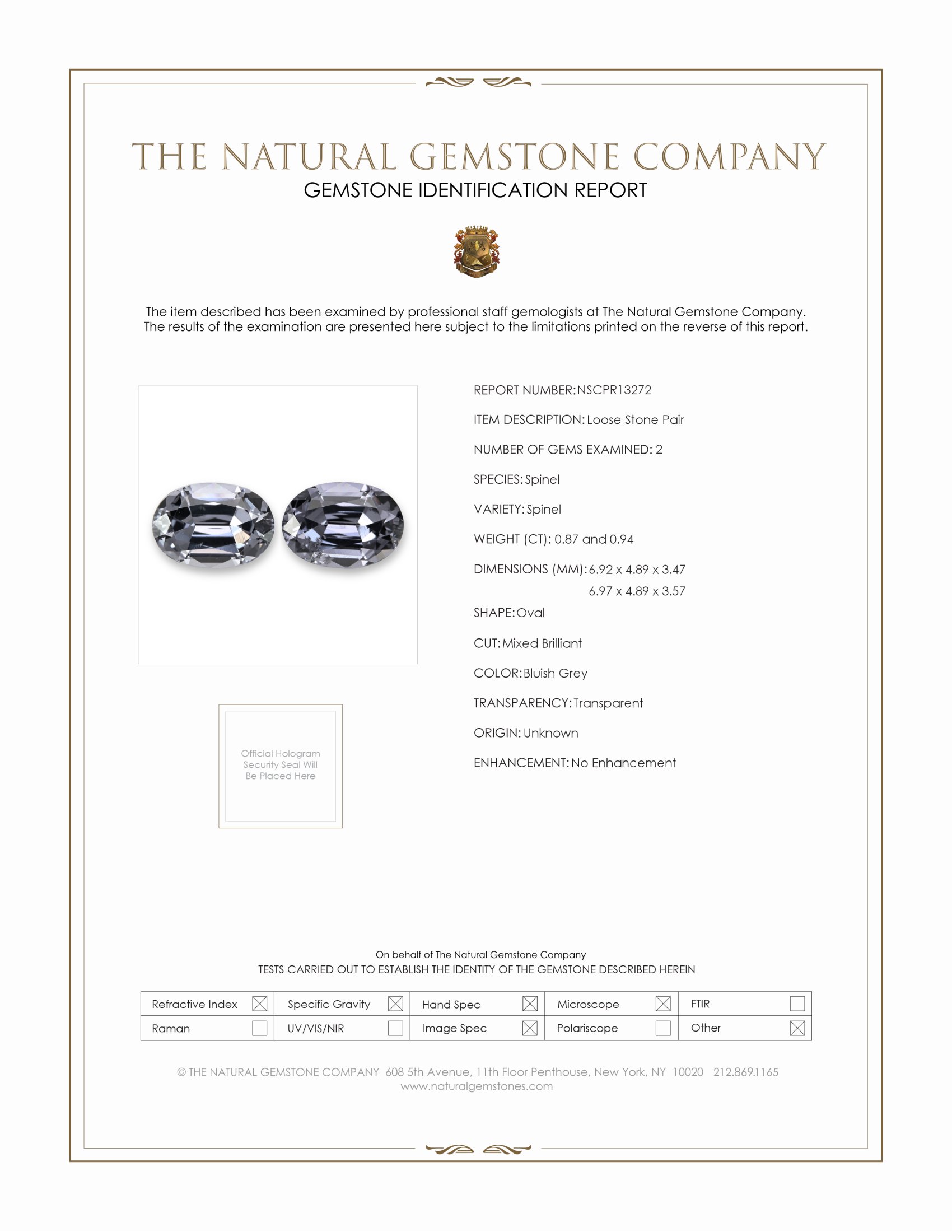 1.81 Ct.Tw. Spinel Pair