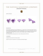 3.24 Ct.Tw.Total Carat Weight Pinkish Purple Amethyst Pair from Brazil Appraisal