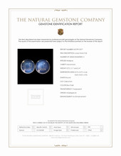 4.64 Ct.Tw.Total Carat Weight Blue Flash Cabochon Moonstone Pair from Madagascar Scan Report