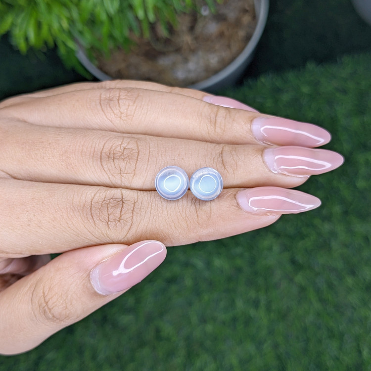 4.64 Ct.Tw. Cabochon Moonstone Pair from Madagascar