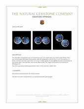 4.78 Ct.Tw.Total Carat Weight Cabochon Moonstone Pair from Madagascar Appraisal