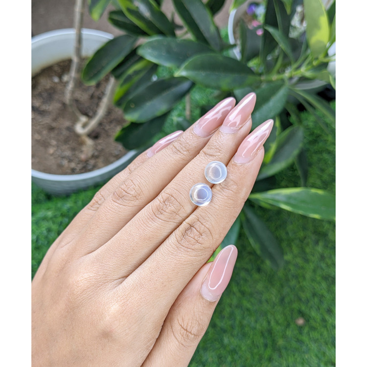 4.78 Ct.Tw. Cabochon Moonstone Pair from Madagascar