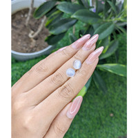 3.09 Ct.Tw.Total Carat Weight Cabochon Moonstone Pair from Madagascar Life Style