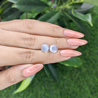 3.30&nbsp;Ct.Tw.Total Carat Weight Cabochon Moonstone Pair from Madagascar Life Style