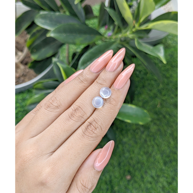 3.30 Ct.Tw. Cabochon Moonstone Pair from Madagascar
