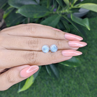 3.82 Ct.Tw.Total Carat Weight Cabochon Moonstone Pair from Madagascar Life Style