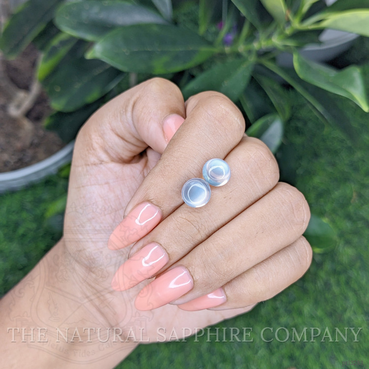 3.82 Ct.Tw. Cabochon Moonstone Pair from Madagascar