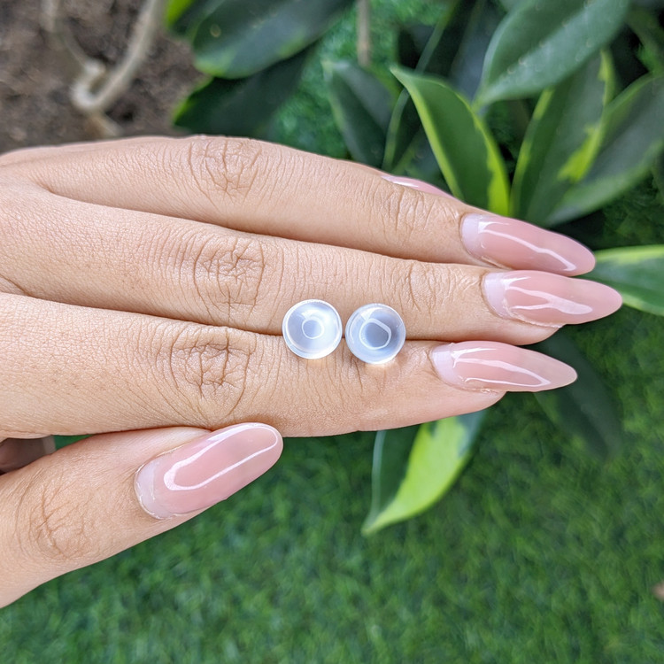 5.53 Ct.Tw. Cabochon Moonstone Pair from Madagascar