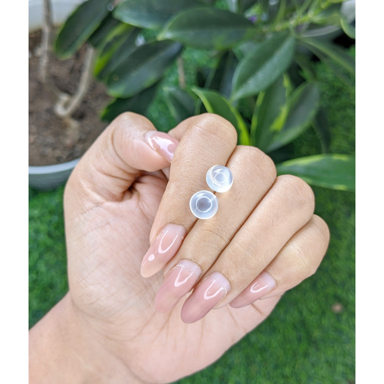 5.53 Ct.Tw. Cabochon Moonstone Pair from Madagascar