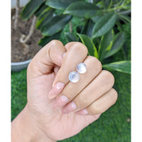 4.74 Ct.Tw.Total Carat Weight Cabochon Moonstone Pair from Madagascar Life Style