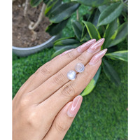 4.74 Ct.Tw.Total Carat Weight Cabochon Moonstone Pair from Madagascar Life Style