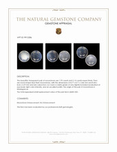 4.09 Ct.Tw.Total Carat Weight Blue Flash Cabochon Moonstone Pair from Madagascar Appraisal
