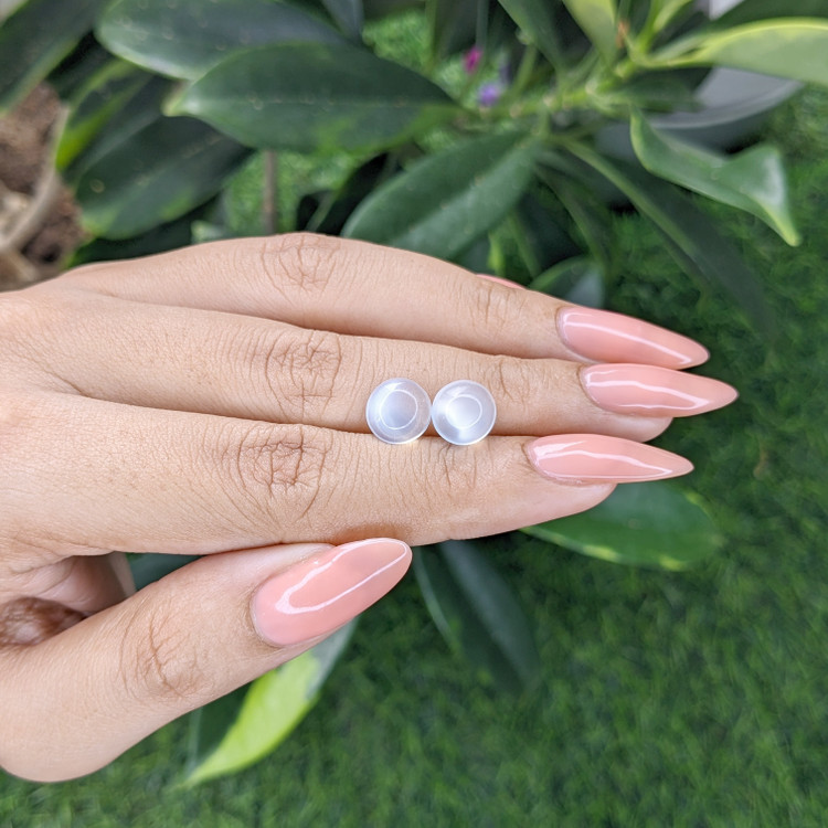 4.09 Ct.Tw. Cabochon Moonstone Pair from Madagascar