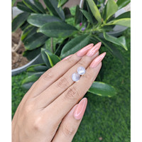 4.09 Ct.Tw.Total Carat Weight Cabochon Moonstone Pair from Madagascar Life Style