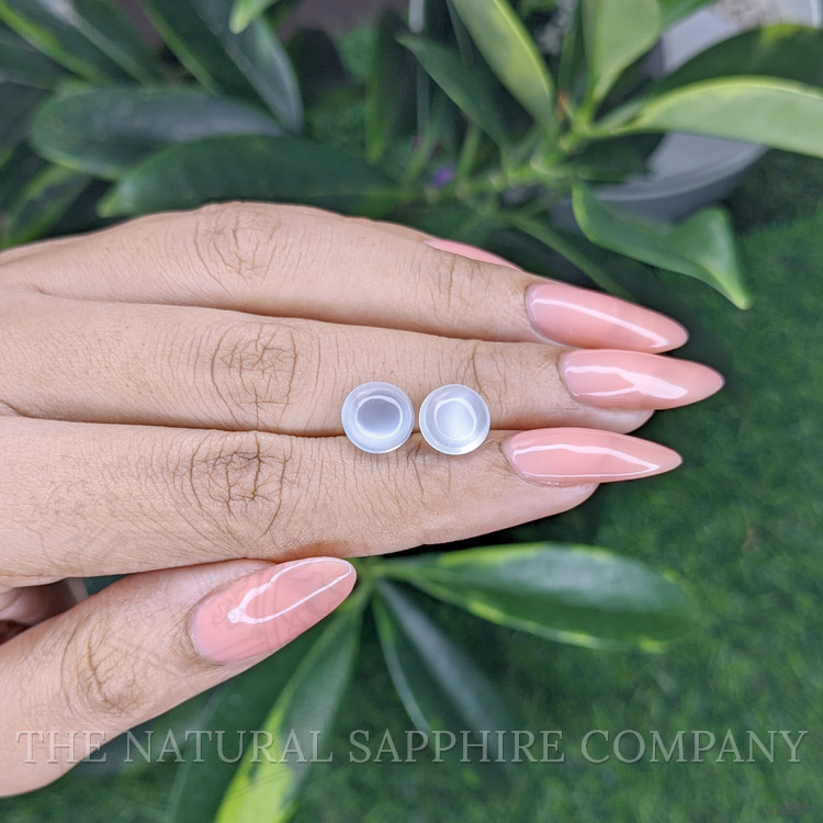 4.34 Ct.Tw. Cabochon Moonstone Pair from Madagascar
