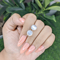 4.34 Ct.Tw.Total Carat Weight Cabochon Moonstone Pair from Madagascar Life Style