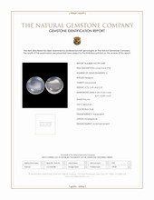 5.06 Ct.Tw.Total Carat Weight Blue Flash Cabochon Moonstone Pair from Madagascar Scan Report