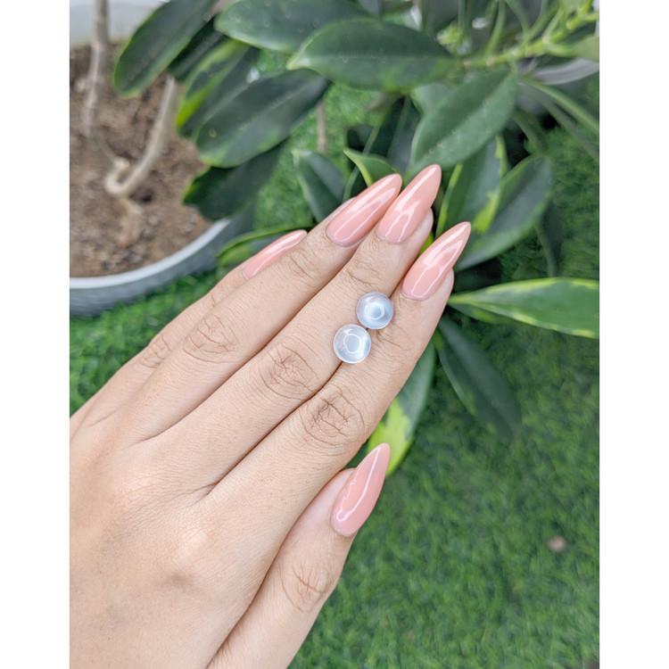 4.24 Ct.Tw. Cabochon Moonstone Pair from Madagascar