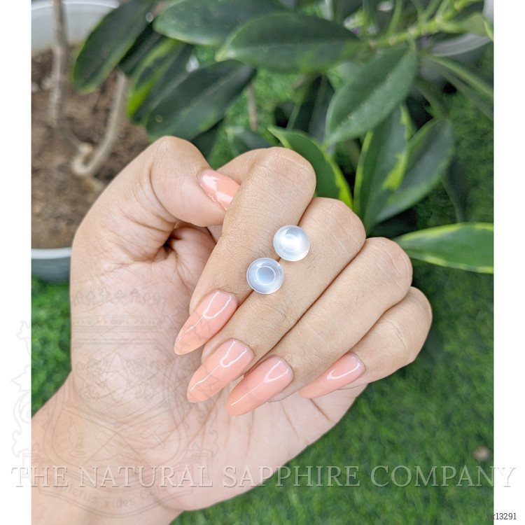 4.24 Ct.Tw. Cabochon Moonstone Pair from Madagascar