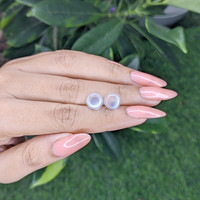 3.98 Ct.Tw.Total Carat Weight Cabochon Moonstone Pair from Madagascar Life Style