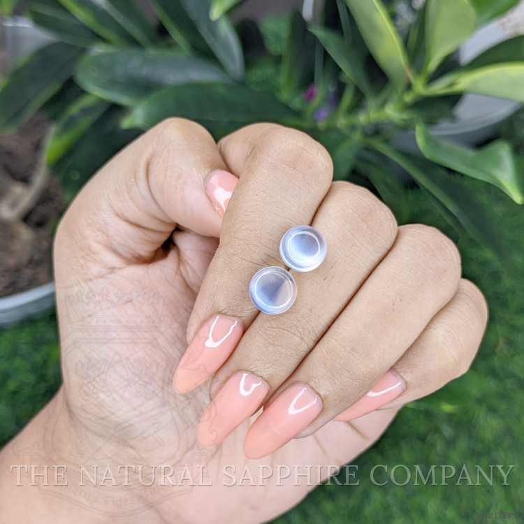 3.98 Ct.Tw. Cabochon Moonstone Pair from Madagascar