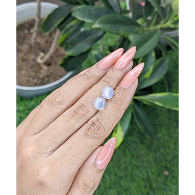 3.66 Ct.Tw. Cabochon Moonstone Pair from Madagascar