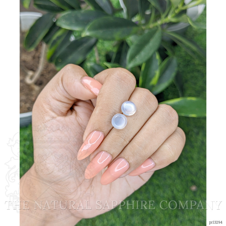 3.66 Ct.Tw. Cabochon Moonstone Pair from Madagascar