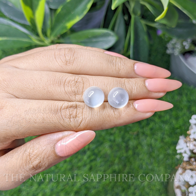 13.20 Ct.Tw. Cabochon Moonstone Pair from Madagascar