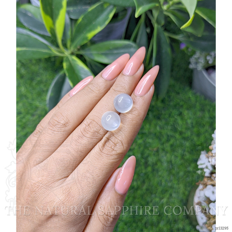 13.20 Ct.Tw. Cabochon Moonstone Pair from Madagascar