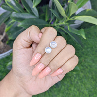 4.35 Ct.Tw.Total Carat Weight Cabochon Moonstone Pair from Madagascar Life Style