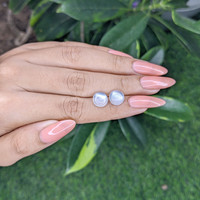 3.52&nbsp;Ct.Tw.Total Carat Weight Cabochon Moonstone Pair from Madagascar Life Style