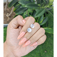 4.79&nbsp;Ct.Tw.Total Carat Weight Cabochon Moonstone Pair from Madagascar Life Style