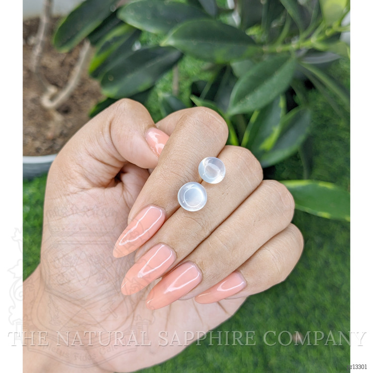 4.79 Ct.Tw. Cabochon Moonstone Pair from Madagascar