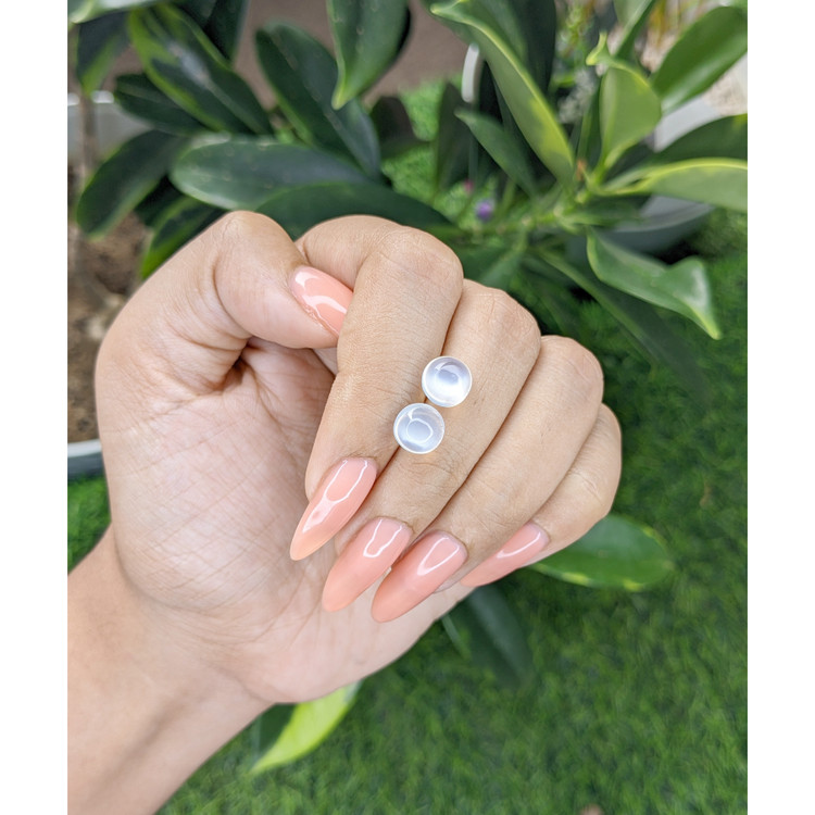 4.32 Ct.Tw. Cabochon Moonstone Pair from Madagascar