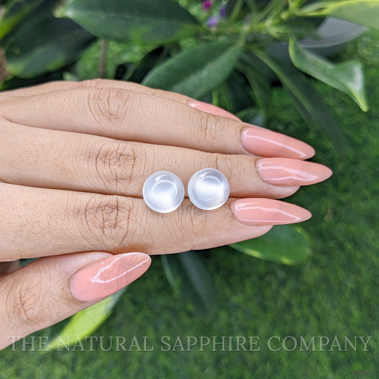 9.37 Ct.Tw. Cabochon Moonstone Pair from Madagascar