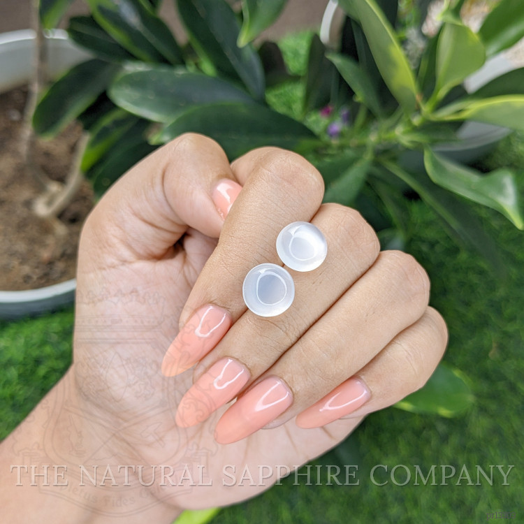 9.37 Ct.Tw. Cabochon Moonstone Pair from Madagascar