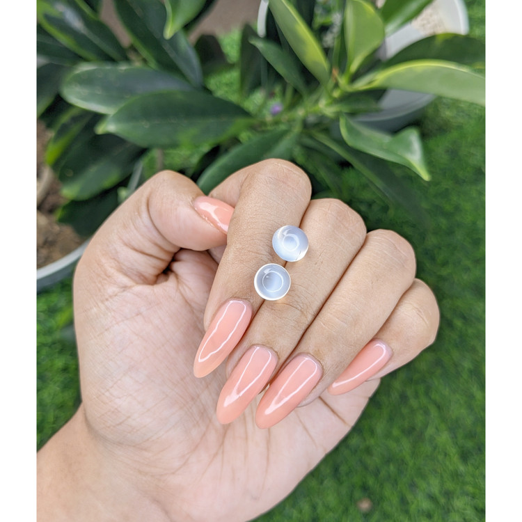 5.48 Ct.Tw. Cabochon Moonstone Pair from Madagascar