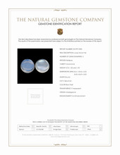 3.75 Ct.Tw.Total Carat Weight Blue Flash Cabochon Moonstone Pair from Madagascar Scan Report