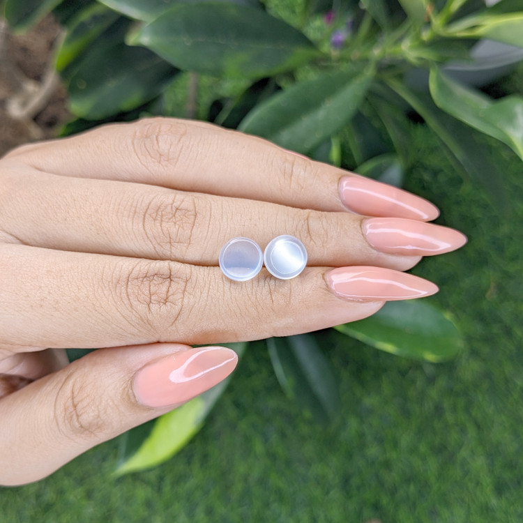 3.75 Ct.Tw. Cabochon Moonstone Pair from Madagascar