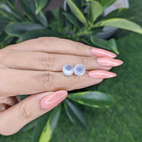 4.50 Ct.Tw.Total Carat Weight Cabochon Moonstone Pair from Madagascar Life Style