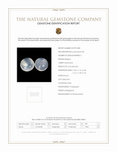 11.08 Ct.Tw.Total Carat Weight Blue Flash Cabochon Moonstone Pair from Madagascar Scan Report
