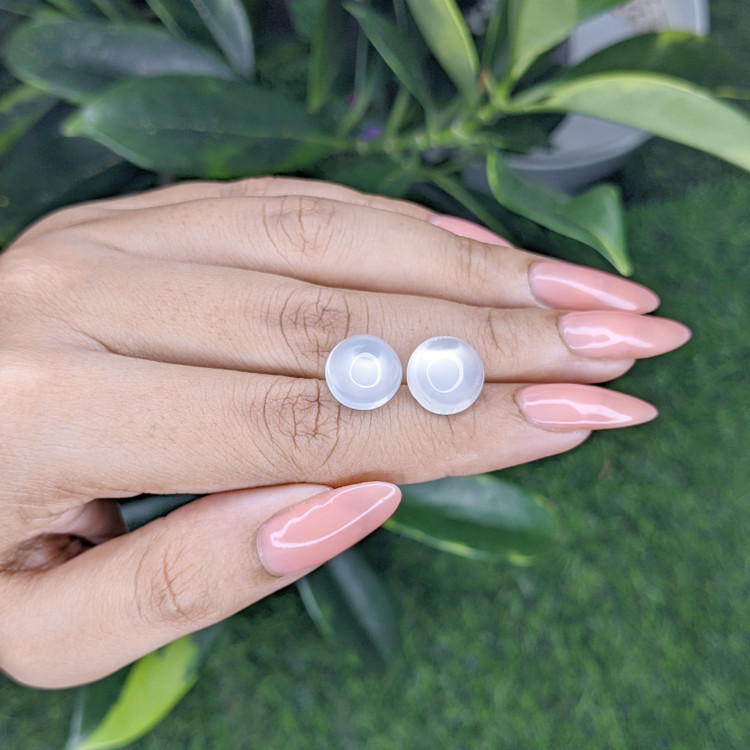 11.08 Ct.Tw. Cabochon Moonstone Pair from Madagascar