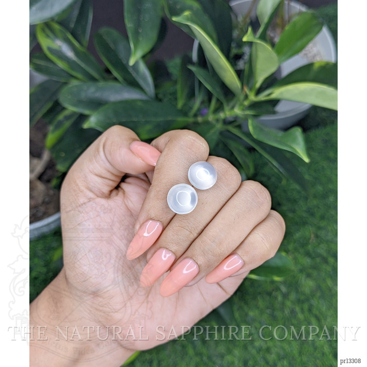 11.08 Ct.Tw. Cabochon Moonstone Pair from Madagascar