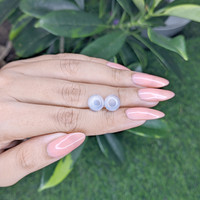 5.16&nbsp;Ct.Tw.Total Carat Weight Cabochon Moonstone Pair from Madagascar Life Style