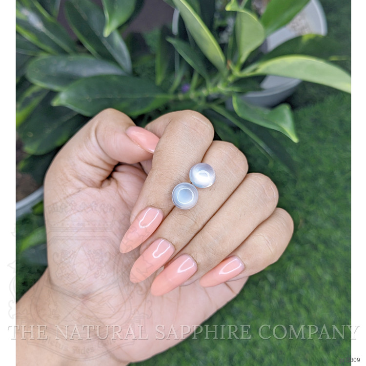 5.16 Ct.Tw. Cabochon Moonstone Pair from Madagascar